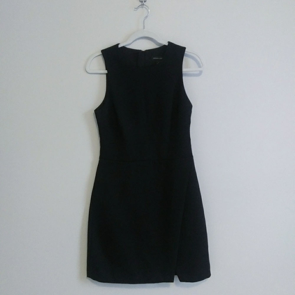 Banana Republic Ponte Black Dress with Pockets